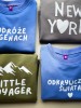Bluzy dziecięce oversize podróżnicze lawendowa szara i zielona
