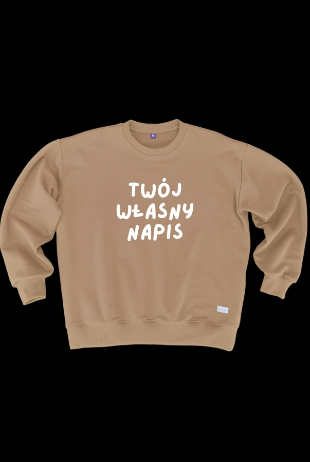 Bluza damska personalizowana TWÓJ NAPIS w opcji matchy matchy mama dziecko w kolorze kawowym wpisz swój napis