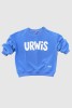 bluza dziecięca URWIS lawendowa – pastelowa, bawełniana, oversize
