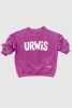 bluza dziecięca URWIS magenta – oversize, bawełna, polska produkcja