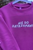 Bluza różowa NIE DO ZATRZYMANIA dla dziecka bez kaptura z napisem - możliwość personalizacji