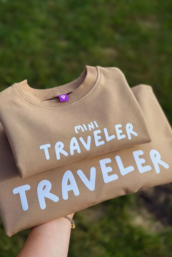 Zestaw bluz podróżniczych TRAVELER i MINI TRAVELER – dla mamy i dziecka