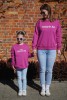 Bluza dziecięca i bluza damska w kolorze magenta Traveler i mini traveler