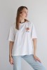 Biała koszulka unisex oversize z nadrukiem pizzy – Slice of Napoli Tee inspirowana Neapolem