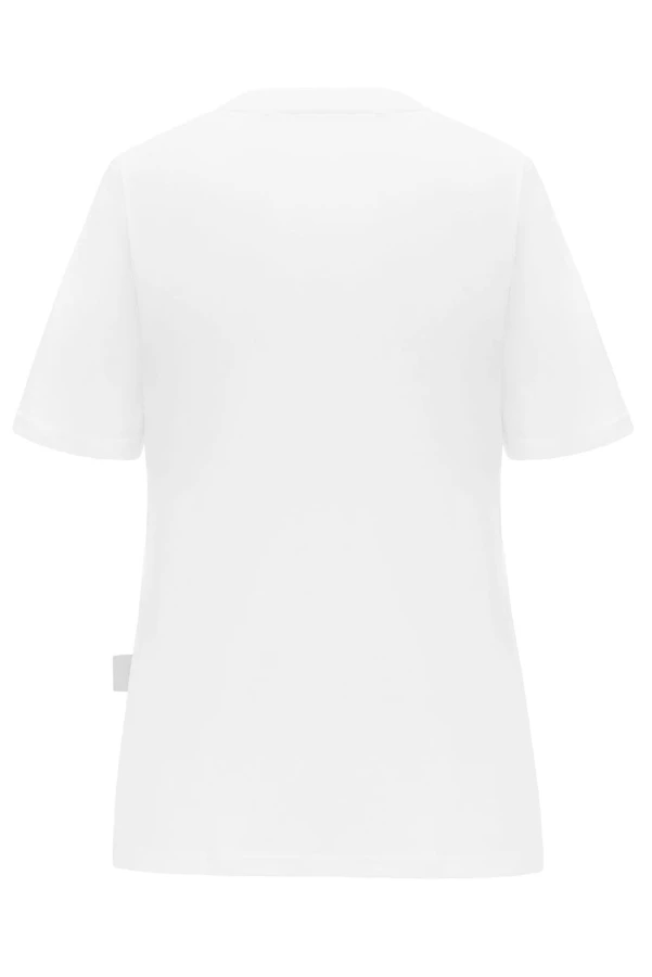 Damska koszulka – minimalistyczny design, gładki tył