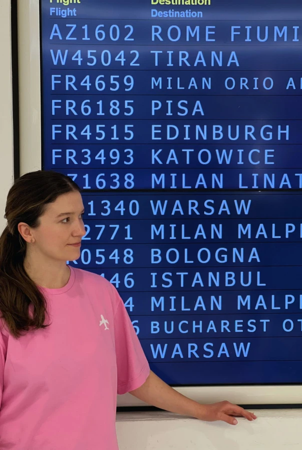 Bluza z samolotem dla miłośników latania - frequent flyer różowa