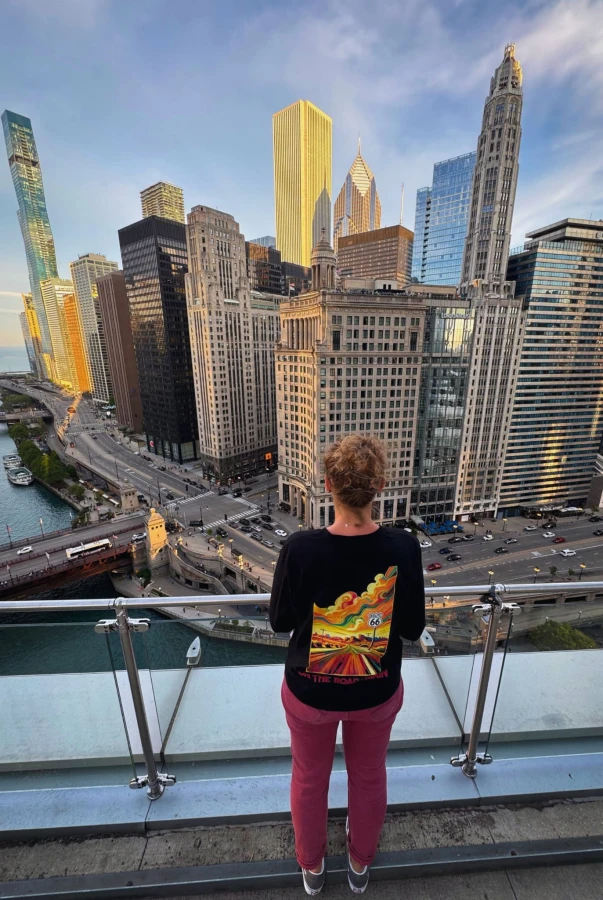 Modna bluzka route 66 z drogą amerykańską USA podróże podróżniczka