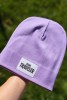 Bawełniana czapka prążek fioletowa – „Mini Traveler”