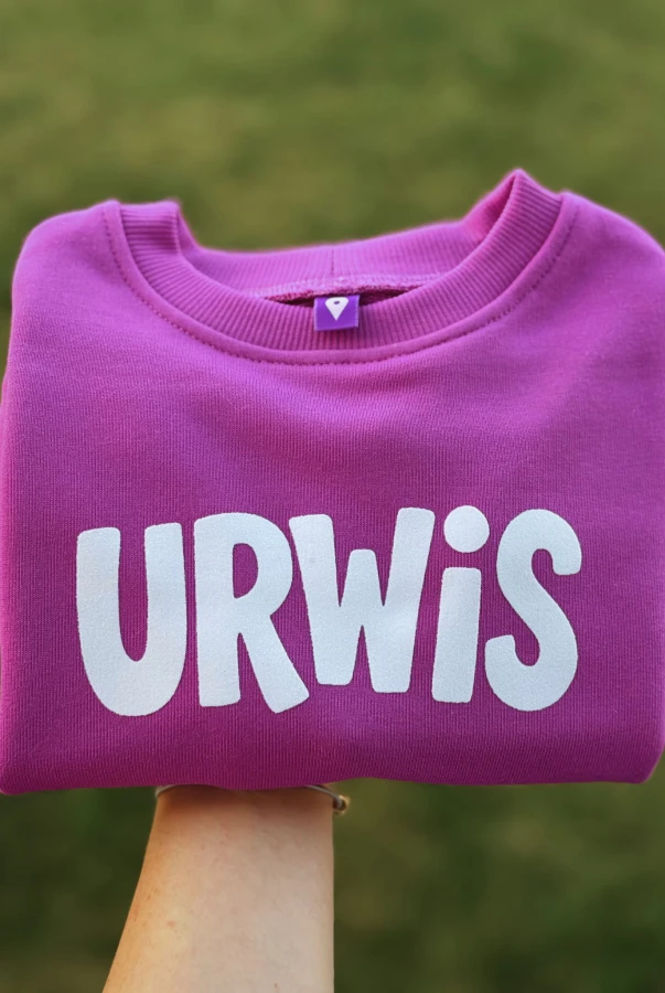 Bluza dla dziecka oversize z napisem URWIS w różnych kolorach dla chłopca dla dziewczynki różne kolory bawełna dla małego łobuziaka
