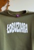 Bluza dla małego łobuziaka zielona z napisem ŁOBUZIARA bawełna polska produkcja oversize