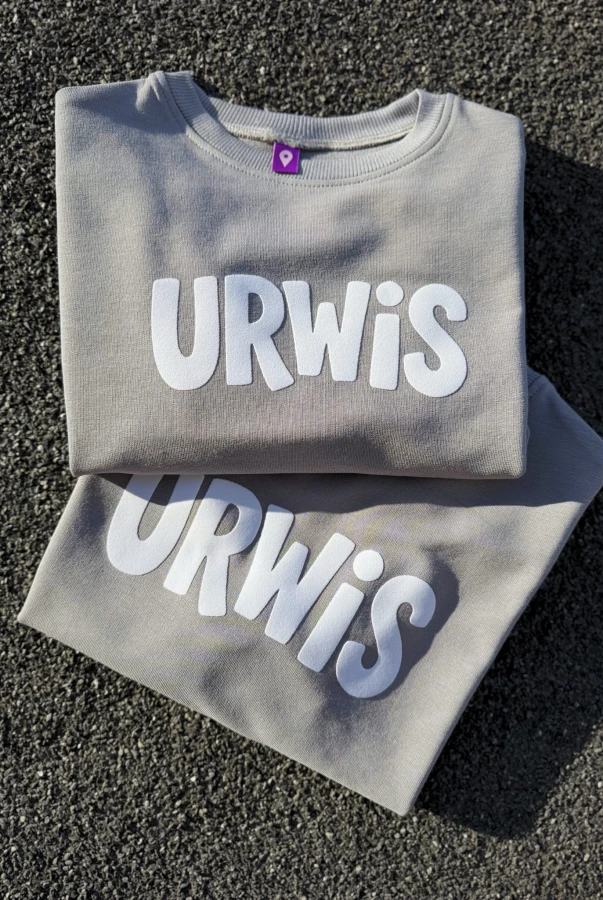 Podróżnicze bluzy oversize dla dzieci z napisem URWIS w różnych kolorach dla chłopca dla dziewczynki różne kolory bawełna