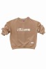 Kawowa dziecięca bluza oversize LITTLE NOMAD dla rodzin kochających podróże zwiedzanie świata i wyjazdy