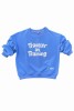 Bluza dziecięca oversize Traveler in training w kolorze niebieskim dla dziecka wygodna bluza bawełniana