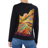 Bluzka Longsleeve Route 66 kolorowa grafika USA Stany Zjednoczonena modelce tyłem