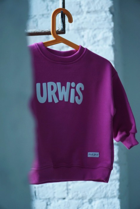Podróżnicza dla dziecka bluza oversize z napisem URWIS w różnych kolorach dla chłopca dla dziewczynki różne kolory bawełna