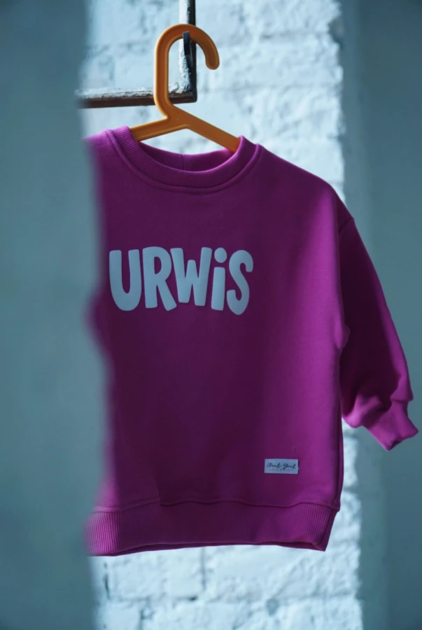 Podróżnicza dla dziecka bluza oversize z napisem URWIS w różnych kolorach dla chłopca dla dziewczynki różne kolory bawełna