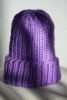 Czapka handmade z Merino, kolor fiolet, ciepła i oddychająca, produkt limitowany