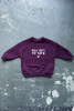 Bluza z napisem Mój GPS TO TATA oversize unisex w wersji matchy matchy dla mamy i dziecka w kolorze bakłażanu