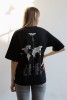 Czarna koszulka oversize unisex dla podróżnika idealna na prezent dla osoby kochającej podróżowanie po świecie