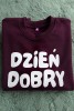 Bluza damska DZIEŃ DOBRY w kolorze bakłażanowym dla podróżniczki podróże wyjazdy