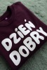 Bluza damska DZIEŃ DOBRY w kolorze bakłażanowym dla podróżniczki podróże wyjazdy