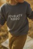 Dziecięca bluza oversize w kolorze niebieskim z napisem JOURNEY KIDDO dla małych podróżników