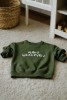 Bluza dla dziecka oversize z napisem MAŁY WŁÓCZYKIJ podróże handmade
