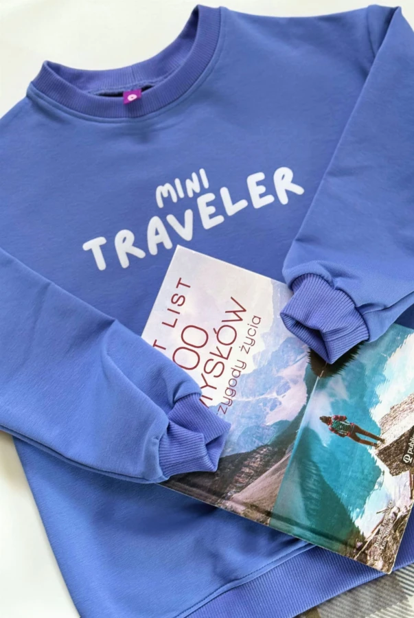 Bluza dziecięca Mini Traveler dla małego podróżnika rodzinne podróżowanie po świecie krój oversize różne kolory