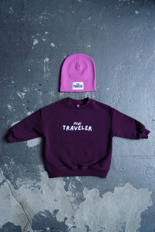 Bluza dziecięca Mini Traveler dla małego podróżnika rodzinne podróżowanie po świecie krój oversize różne kolory