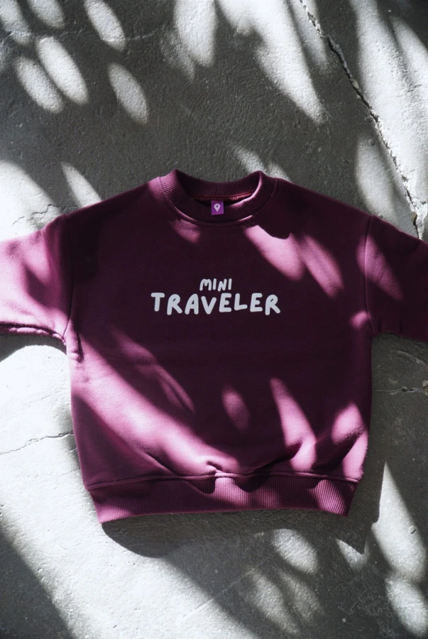 Bluza dziecięca Mini Traveler dla małego podróżnika rodzinne podróżowanie po świecie krój oversize różne kolory