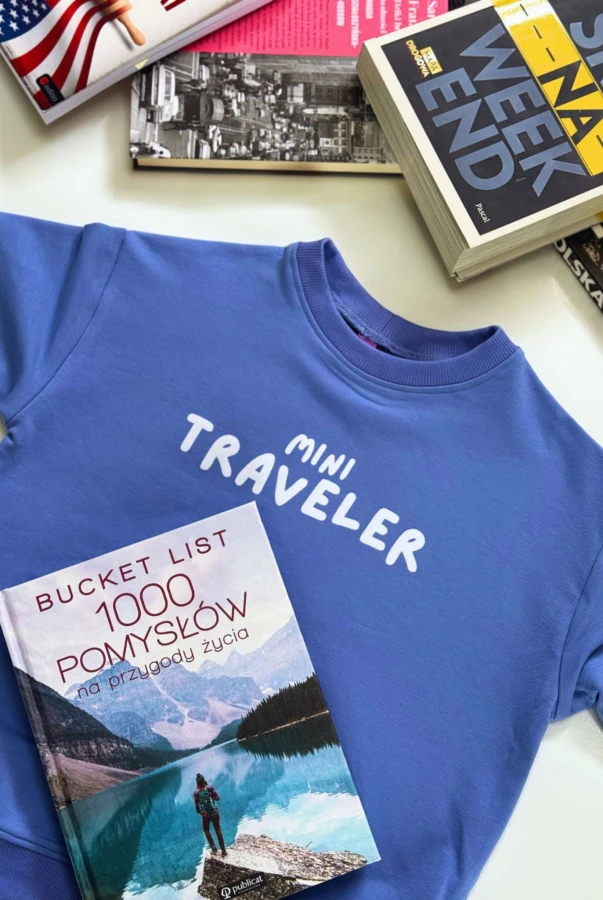 Bluza dziecięca Mini Traveler dla małego podróżnika rodzinne podróżowanie po świecie krój oversize różne kolory