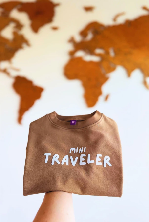 Bluza dziecięca Mini Traveler dla małego podróżnika rodzinne podróżowanie po świecie krój oversize różne kolory