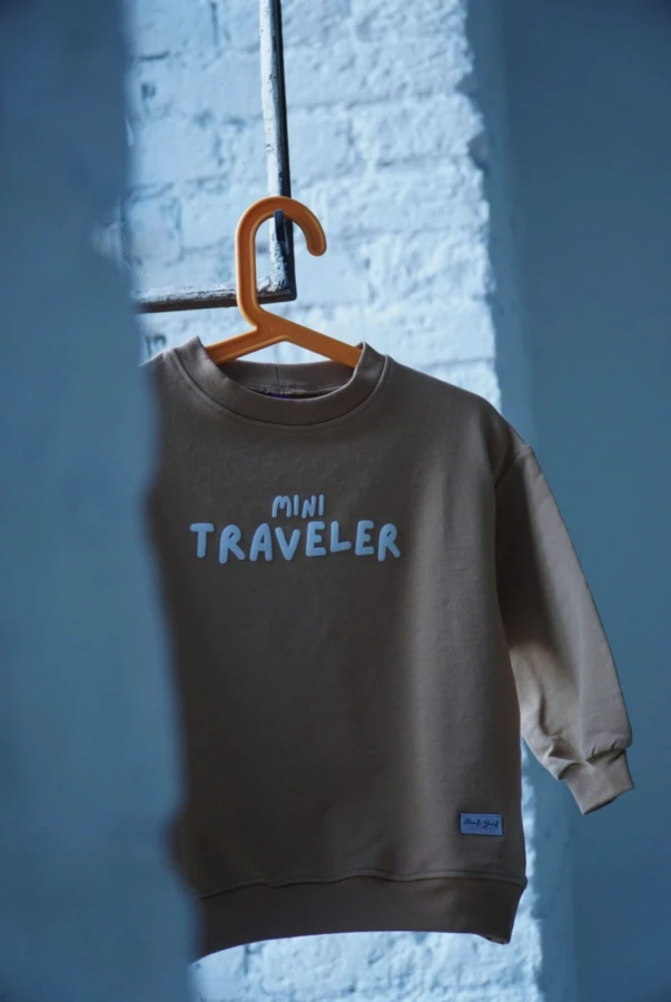 Bluza dziecięca Mini Traveler dla małego podróżnika rodzinne podróżowanie po świecie krój oversize różne kolory