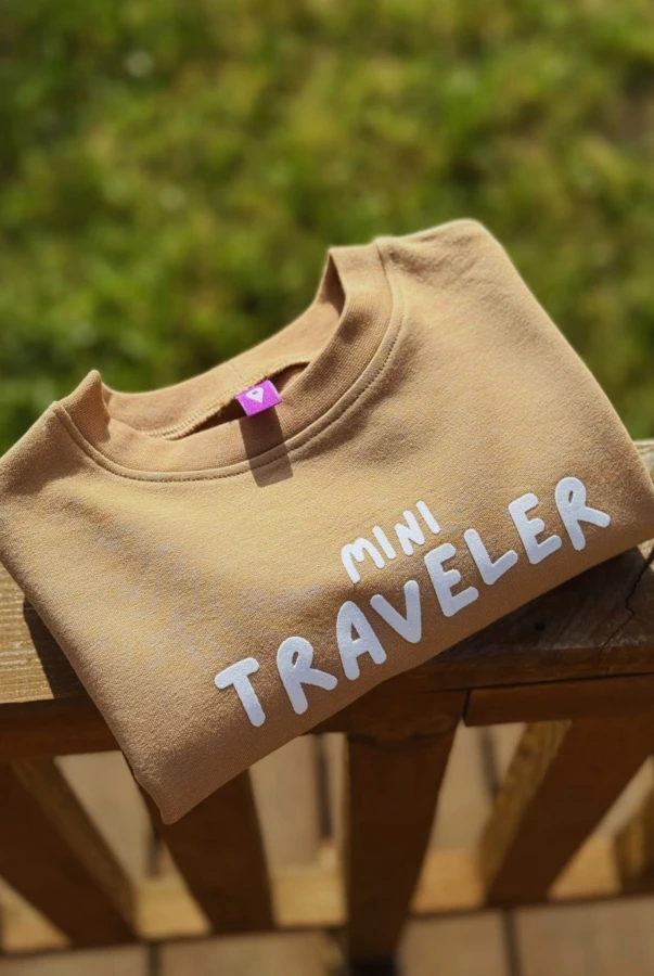 Bluza dziecięca Mini Traveler dla małego podróżnika rodzinne podróżowanie po świecie krój oversize różne kolory