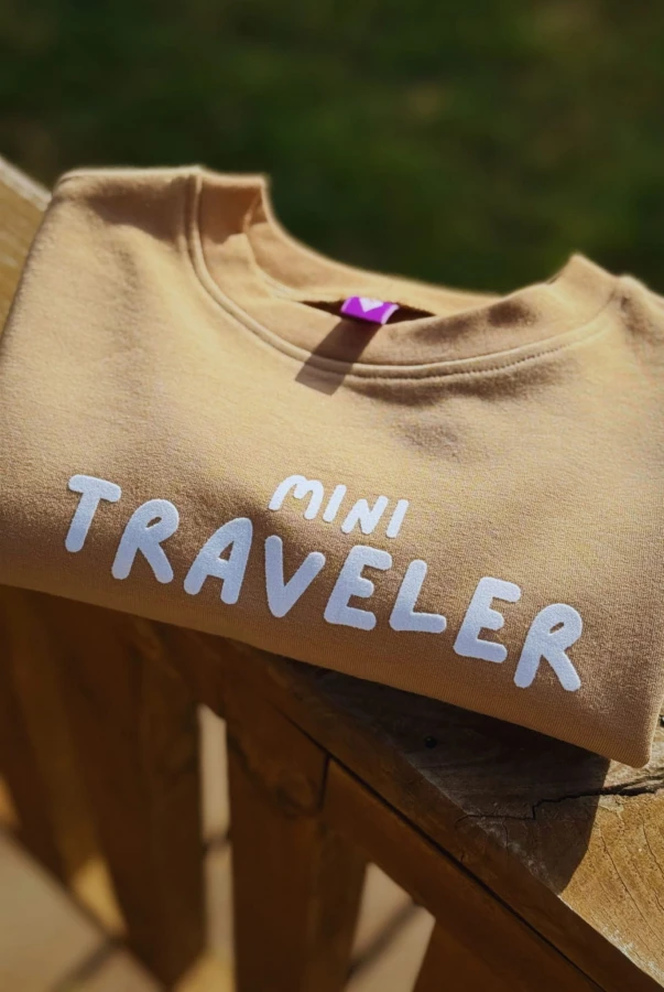 Bluza dziecięca Mini Traveler dla małego podróżnika rodzinne podróżowanie po świecie krój oversize różne kolory