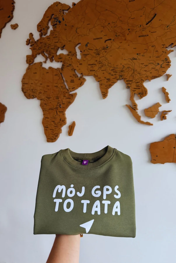 Bluza mój gps to tata podróżnicza dla dziecka - dla osób kochających podróże dzień taty
