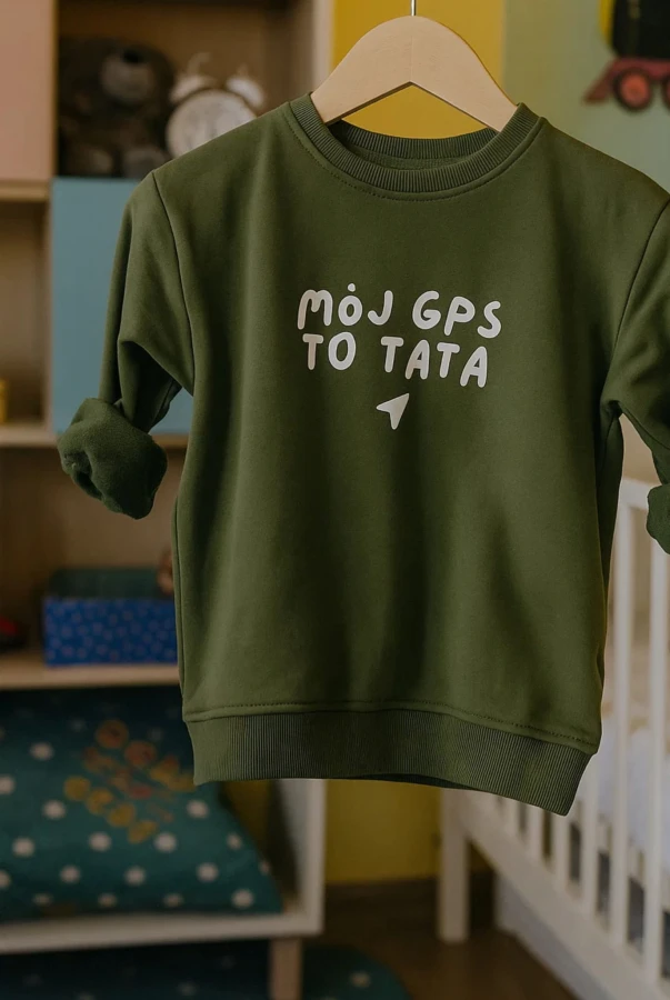Bluza mój gps to tata podróżnicza dla dziecka - dla osób kochających podróże dzień taty