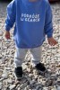 Bluza dla dziecka oversize dla małego podróżnika z napisem PODRÓZE W GENACH rodzinne podróżowanie bawełna polska produkcja