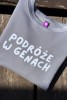 Bluza dla dziecka oversize dla małego podróżnika z napisem PODRÓZE W GENACH rodzinne podróżowanie bawełna polska produkcja
