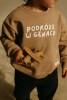 Bluza dla dziecka oversize dla małego podróżnika z napisem PODRÓZE W GENACH rodzinne podróżowanie bawełna polska produkcja