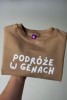 Bluza dla dziecka oversize dla małego podróżnika z napisem PODRÓZE W GENACH rodzinne podróżowanie bawełna polska produkcja