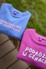 Bluza dla podróżników dla dziewczynki w kroju oversize PODRÓŻNICZKA OD URODZENIA podróże po świecie