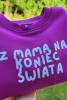 Bluza dziecięca oversize Z mamą na koniec świata podróże zielona polska produkcja