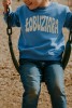 Bluza dla małego łobuziaka zielona z napisem ŁOBUZIARA bawełna polska produkcja oversize