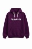 Bluza unisex z kapturem Traveler w kolorze bakłażanowym dla podróżników podróże wyjazdy polska produkcja