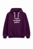 Bluza unisex z kapturem personalizowana stwórz własny napis na bluzie w kolorze bakłażanu