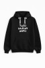 Bluza unisex z kapturem personalizowana stwórz własny napis na bluzie w czarnym kolorze
