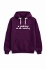 Bluza unisex z kapturem W podróży mi do twarzy w kolorze bakłażanowym dla podróżników podróże wyjazdy