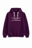 Bluza unisex z kapturem AIRPORT HOODIE w kolorze bakłażanowym dla podróżników podróże wyjazdy