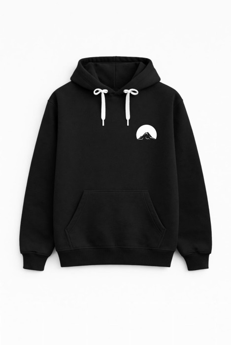 Bluza unisex z kapturem GÓRY w kolorze czarnym dla podróżników podróże wyjazdy